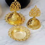 Factory Price Incense Burner Hollow Golden Tower Burner Arab Style